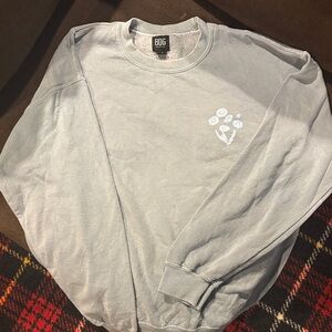 URBAN OUTFITTERS Distressed Light Blue Crewneck Sweater